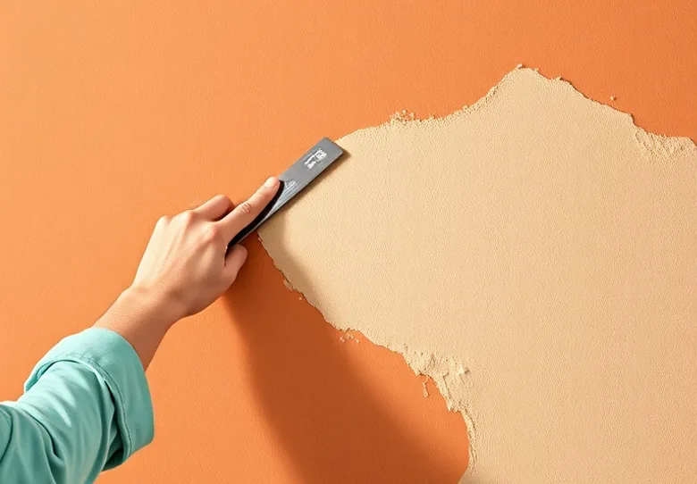 Application d'un enduit décoratif à la lisseuse sur un mur